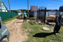 Монтаж в Костромской области д.Ивакино станции глубокой биологической очистки Евро Диамант 3 лонг с принудительным выбросом