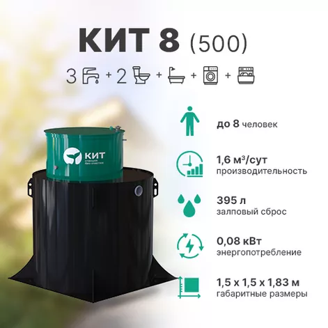 Станция биологической очистки КИТ 8 (К-8-500) в Шуе