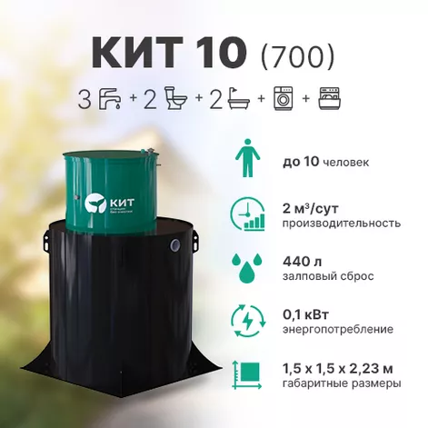 Станция биологической очистки КИТ 10 (К-10-700) в Шуе