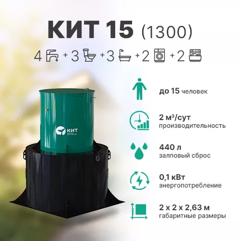 Станция биологической очистки КИТ 15 (К-15-1300) в Шуе