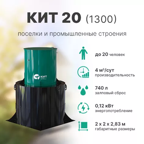 Станция биологической очистки КИТ 20 (К-20-1300) в Шуе
